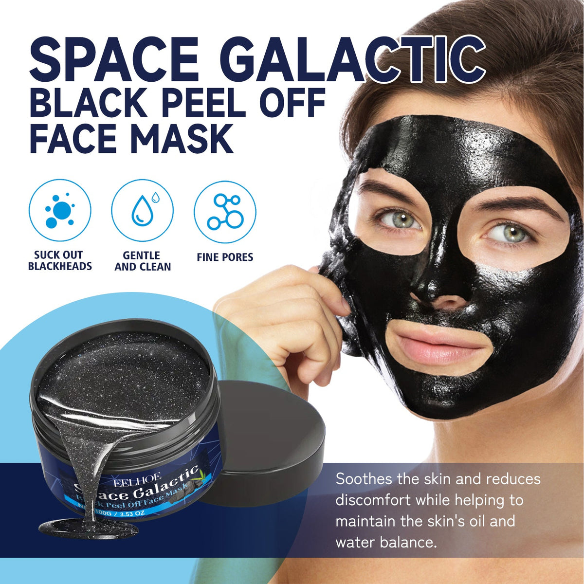 Charcoal Peel Off Mask for Blackhead Removal & Pores
