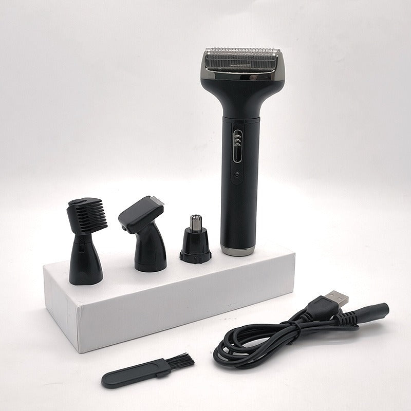 4‑in‑1 Electric Trimmer: Beard, Nose & Eyebrow Grooming Kit