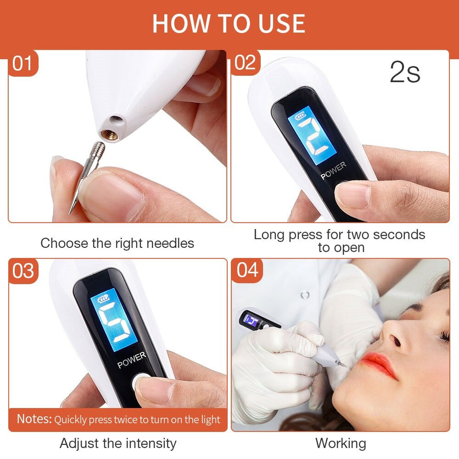 9-Level LCD Plasma Pen for Targeted Cosmetic Spot Care