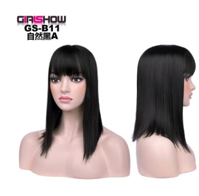Synthetic Bob Wig with Bangs — Instant Hair Makeover in 4