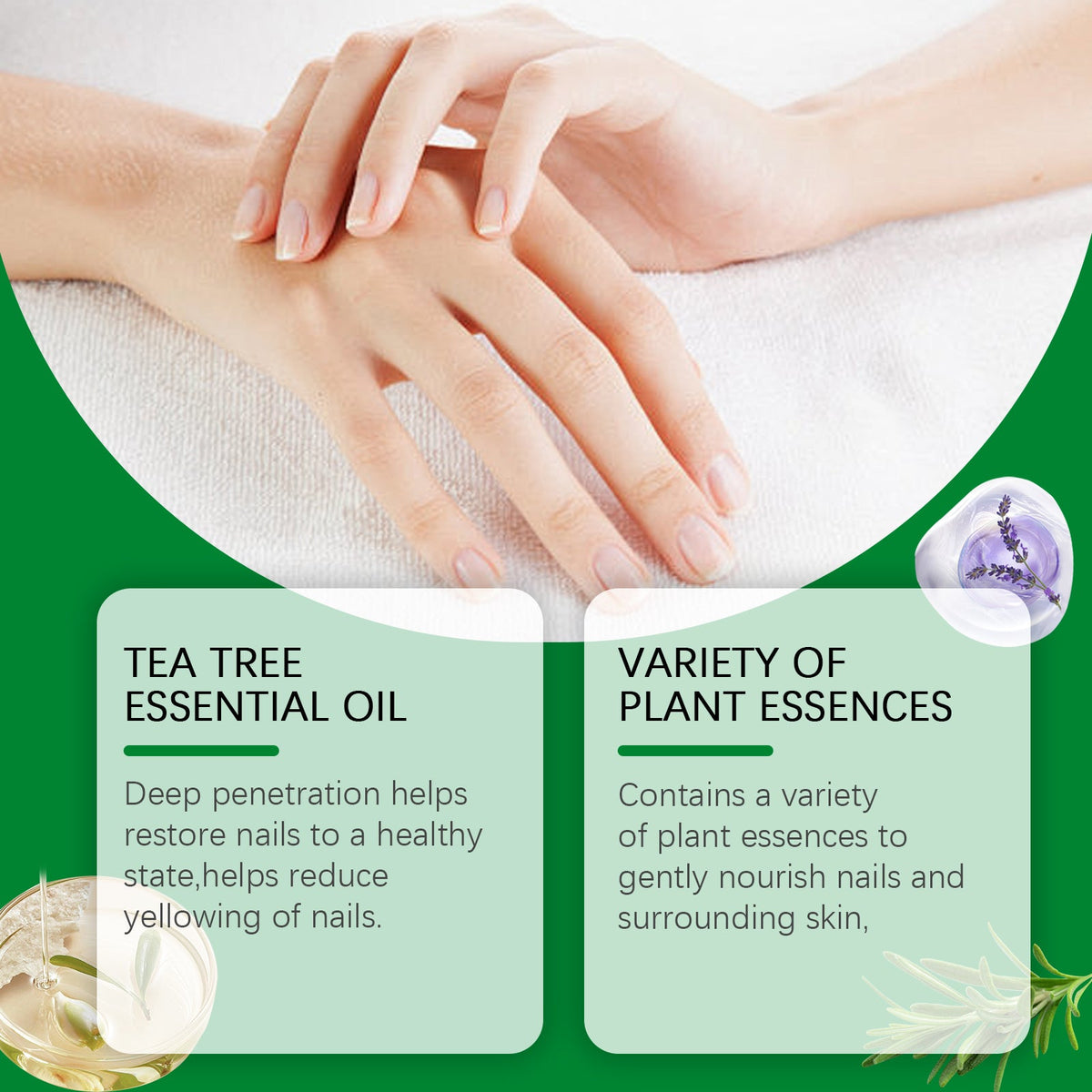 Tea Tree Nail Oil for Yellow, Fungal-Prone Nails