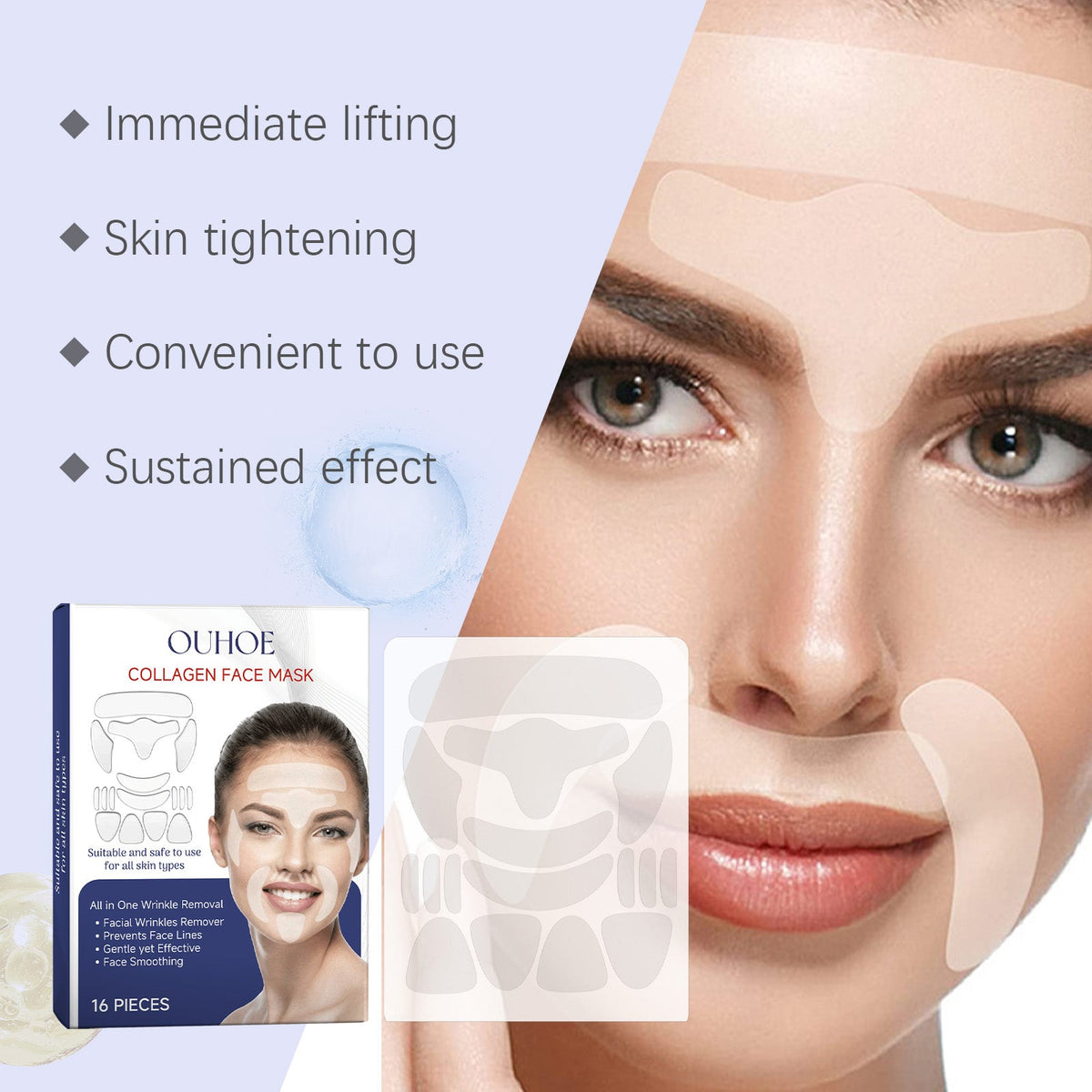 Collagen Face Mask Set for Wrinkles & Sagging Skin