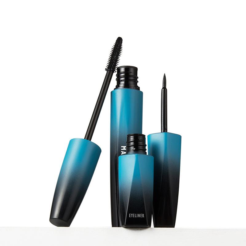 Waterproof Curling Mascara and Matte Eyeliner Set for Eyes