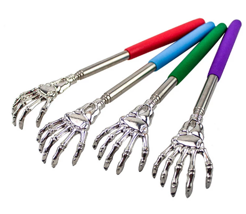Telescopic Back Scratcher — Skeleton Hand Claw Extends to 61cm