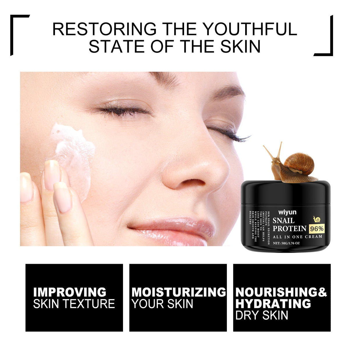 Snail Protein All In One Cream for Dull, Tired Skin