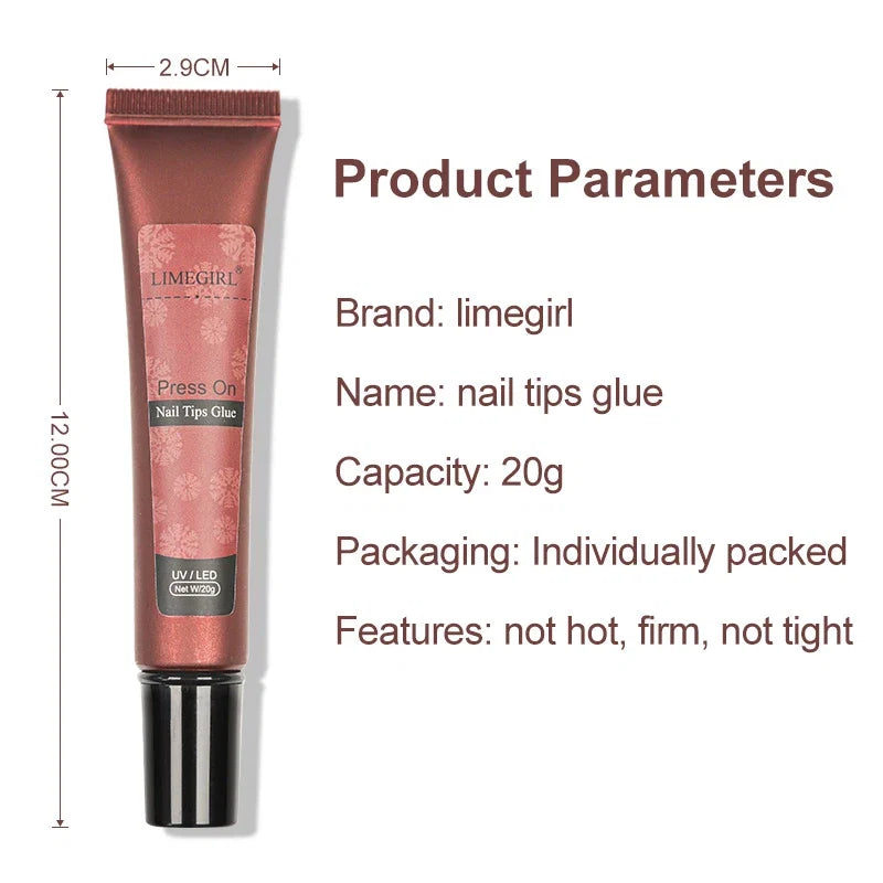 Nail Tip Glue Gel for Strong, Bubble-Free Extensions