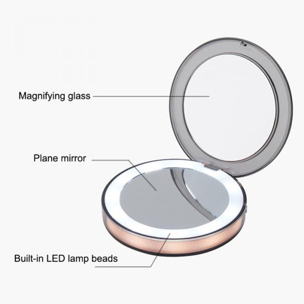 3X Magnifying LED Makeup Mirror for Precise Touch-Ups