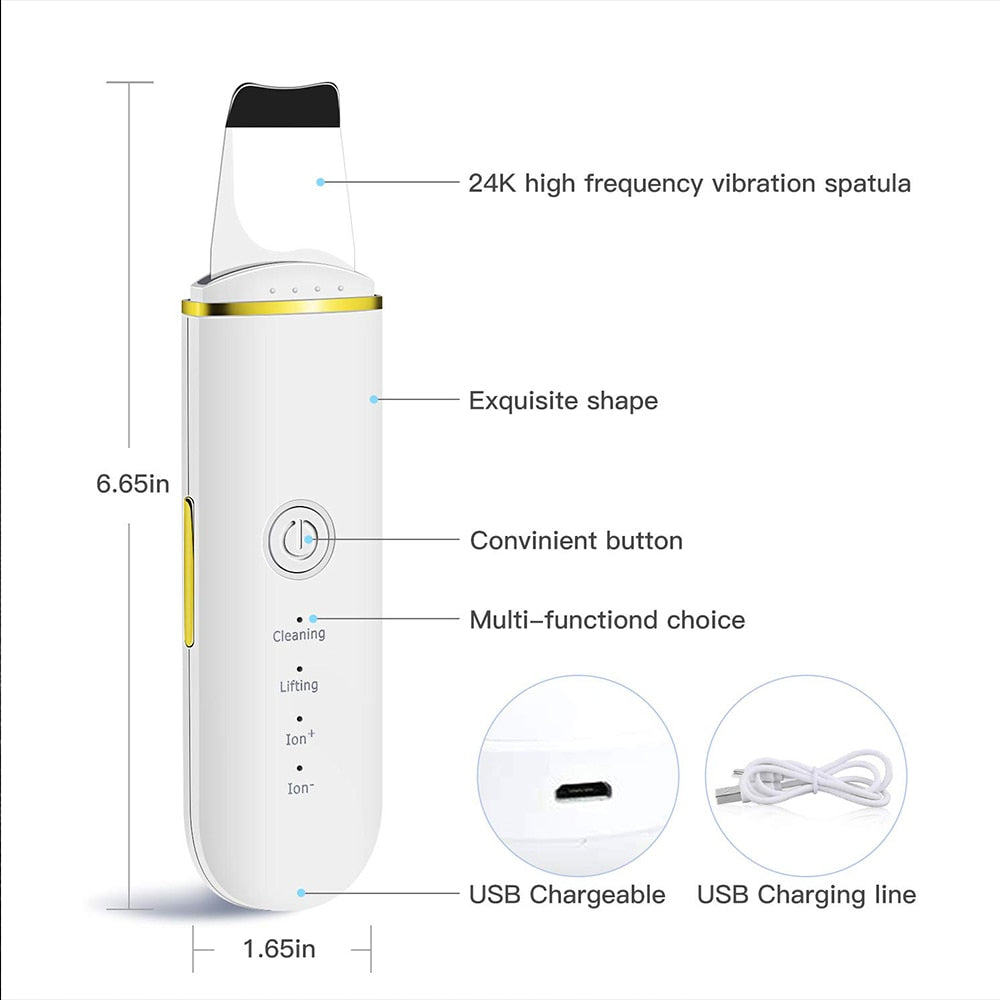Ultrasonic Skin Scrubber — Clearer, Firmer Skin with Ion