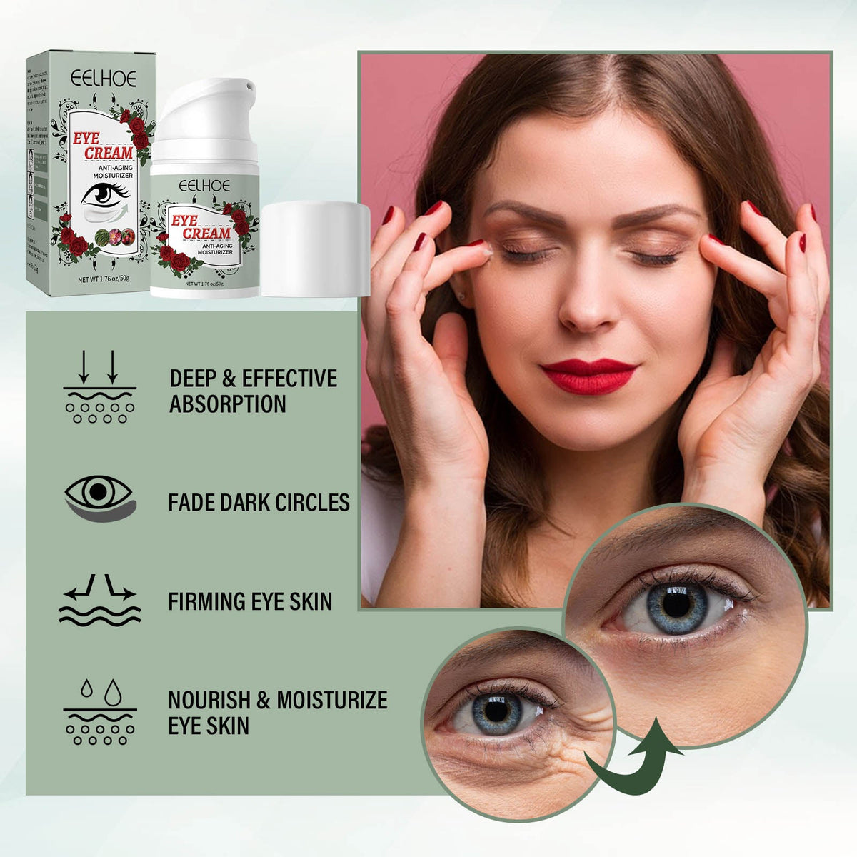 Rose Botanical Eye Cream for Fine Lines & Dark Circles
