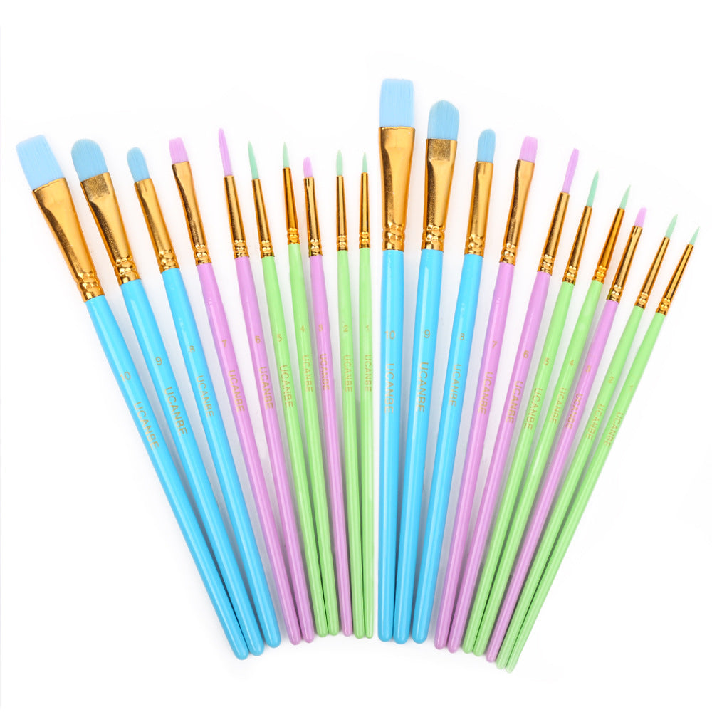 Pastel Paint Brushes Set — 10-Piece for Art & Halloween