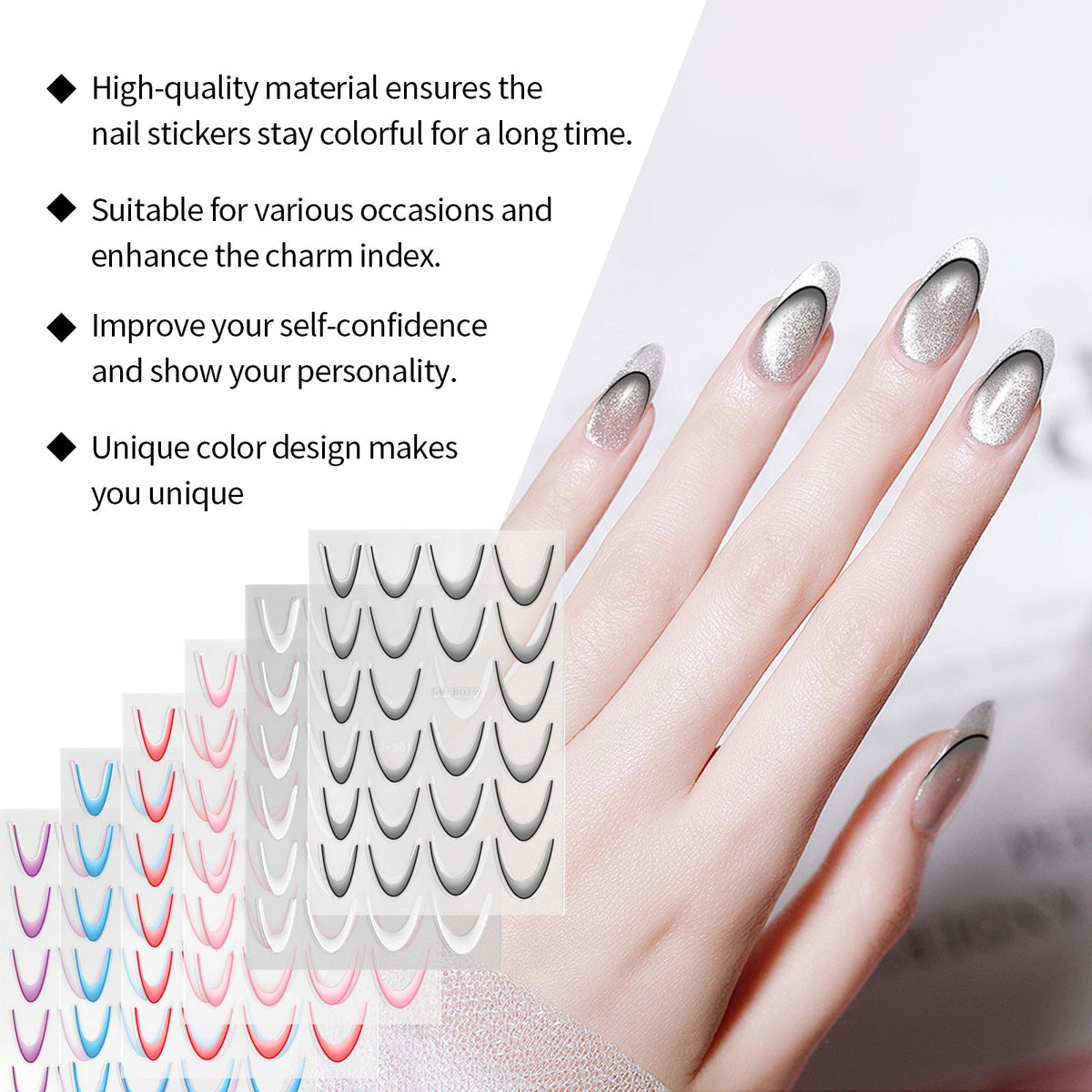 French Gradient Nail Stickers - Salon Ombre in Seconds