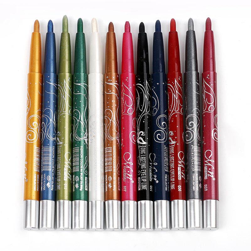 12-Color Eyeliner Pencil Set for Long-Lasting Looks
