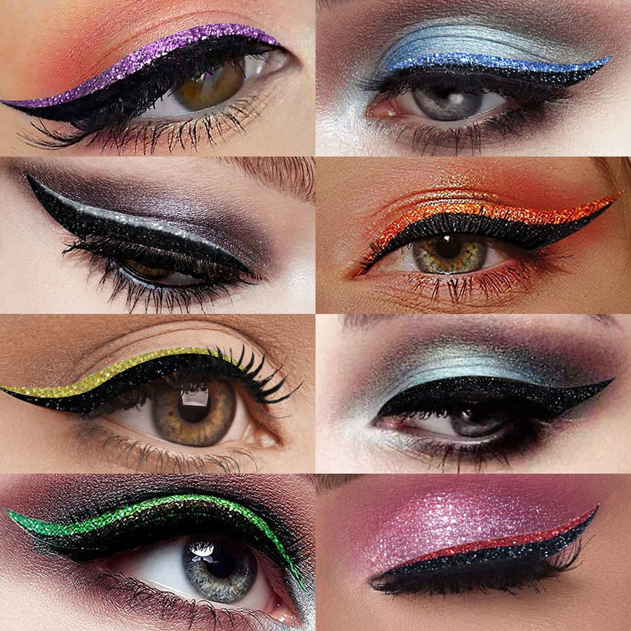Eyeliner Stickers for Fast Symmetrical Glitter Wings