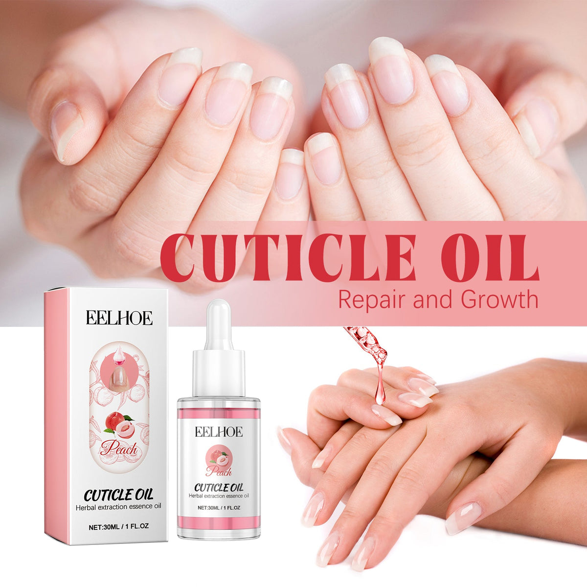 Herbal Cuticle Oil for Brittle, Cracking Nails Repair