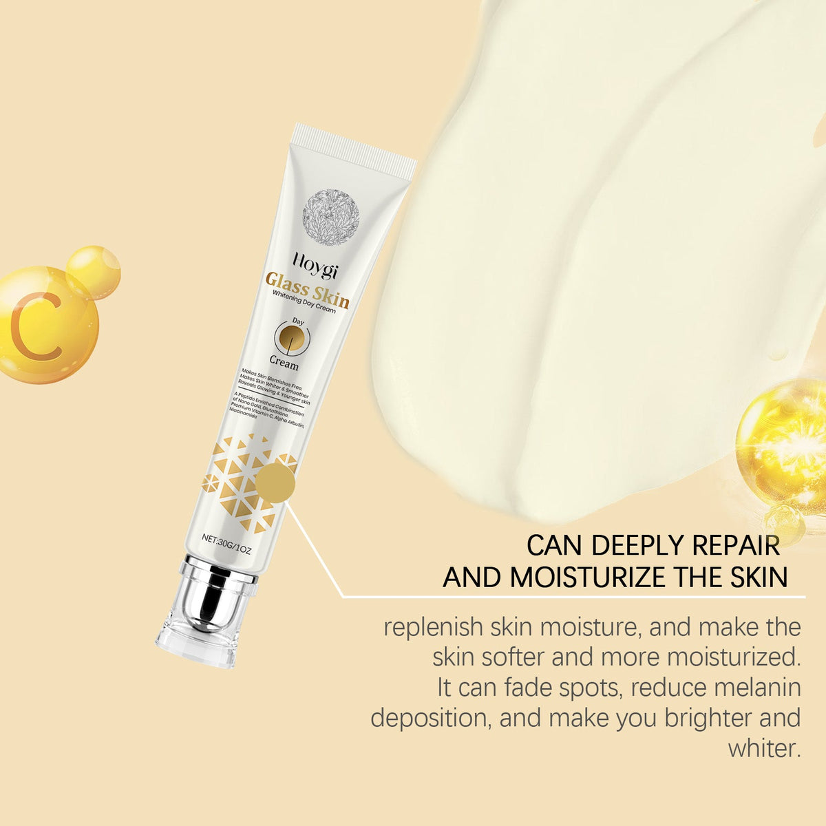 Nano Gold Brightening Cream for Luminous Glass Skin