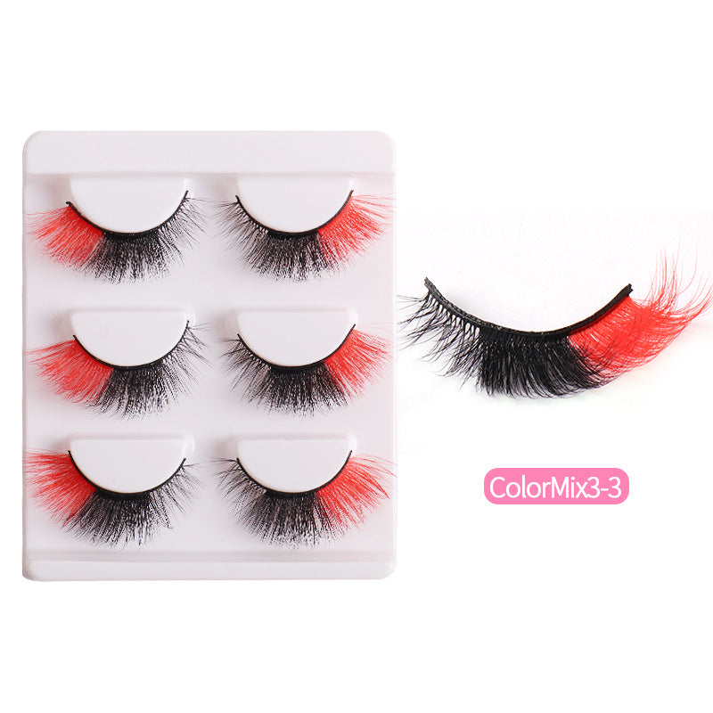 Colorful False Eyelashes for Fluffy Fox-Eye Looks