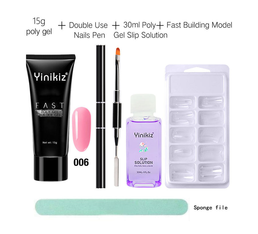 Polygel Nail Extension Kit for Fast, Smooth Nail Builds