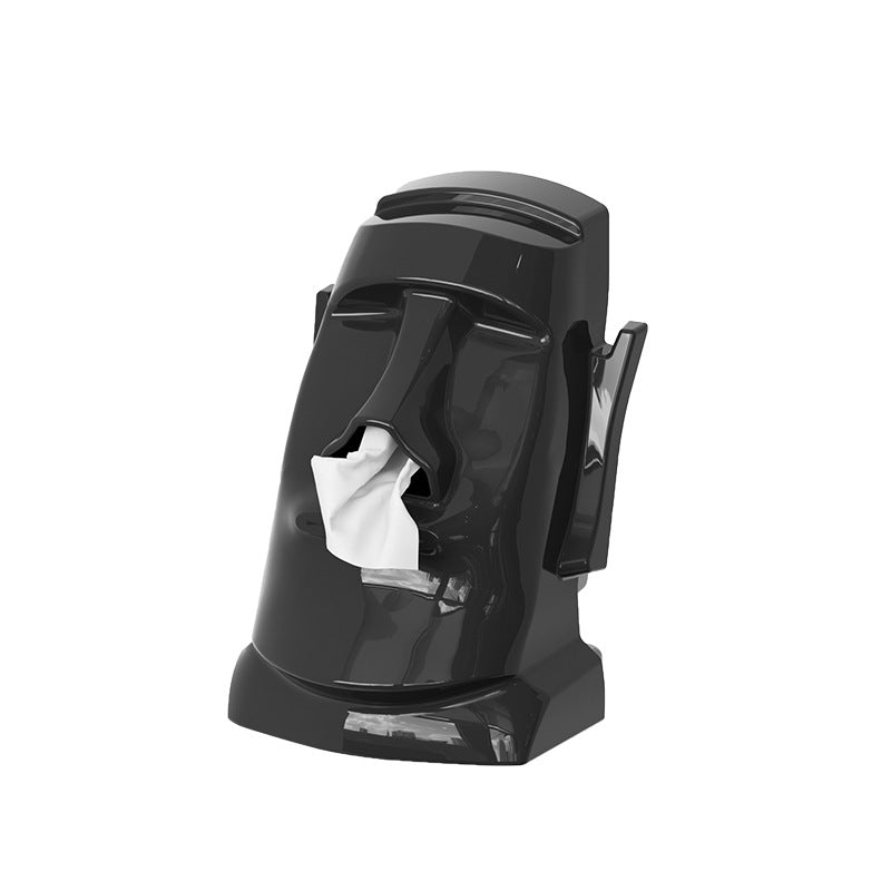 Decorative Gypsum Tissue Box — Holds Tissues, Headphones &