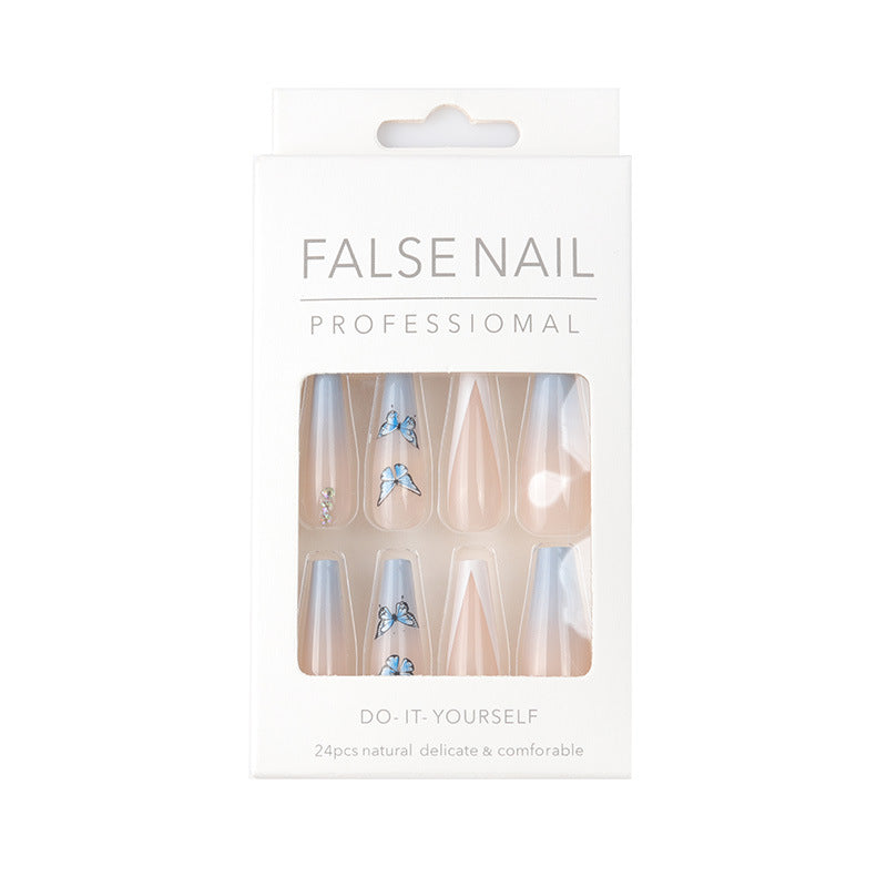 Butterfly French Press-On Nails for Salon-Style Glam