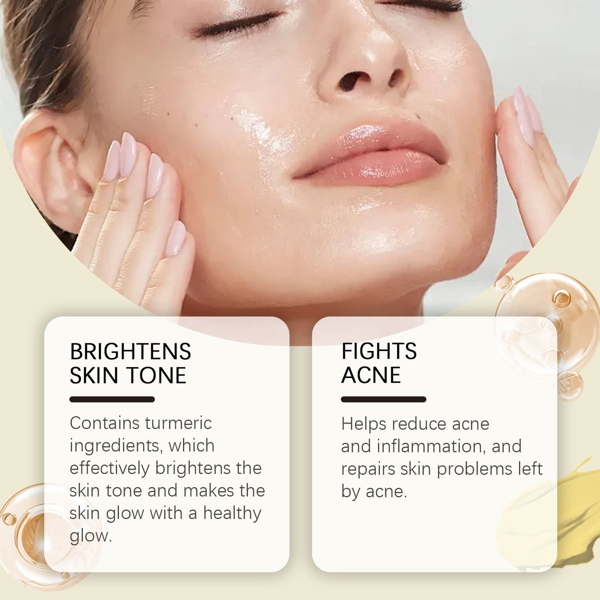Turmeric Face Cream for Brightening & Acne-Prone Skin