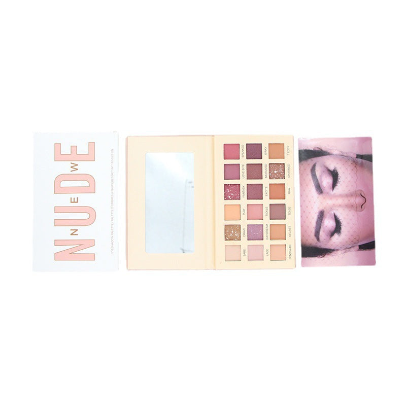 18-Shade Eyeshadow Palette for Desert-Rose Looks