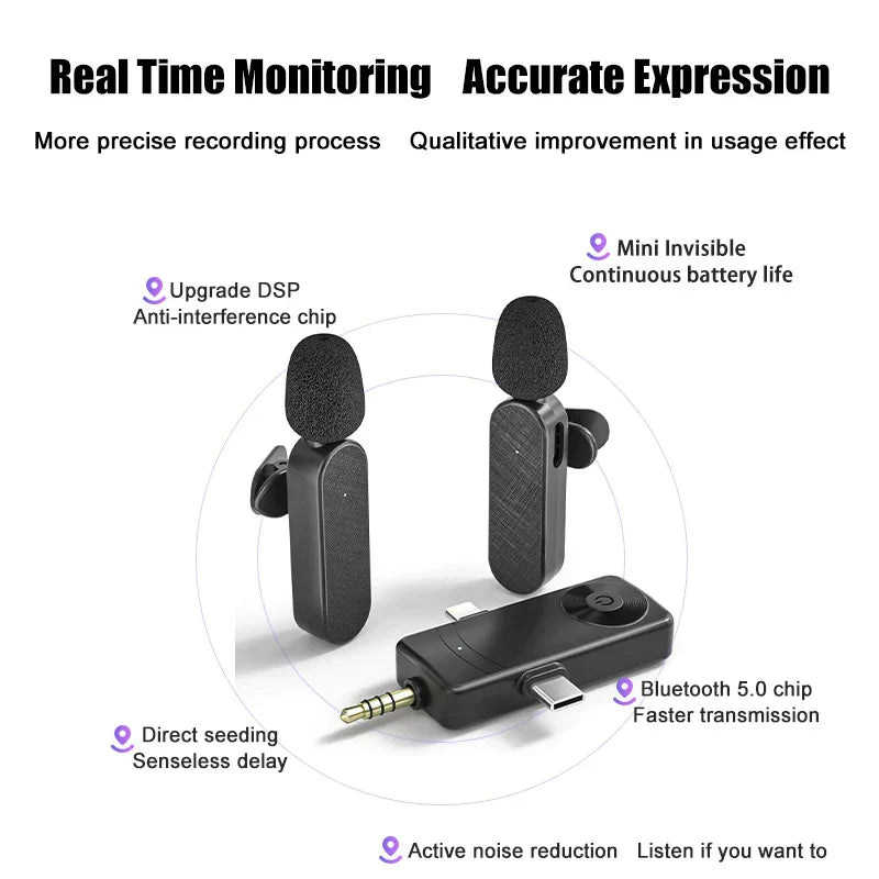 Wireless Lavalier Mic for iPhone & Android — Intelligent