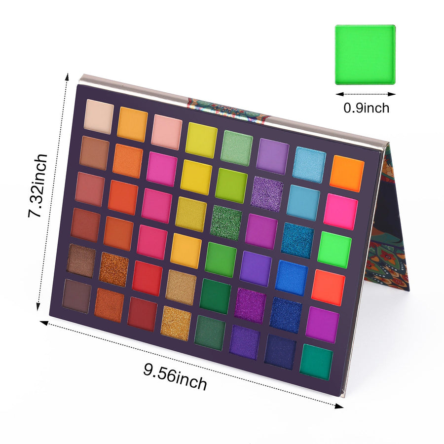 48-Color Eyeshadow Palette for Bold Colorful Looks