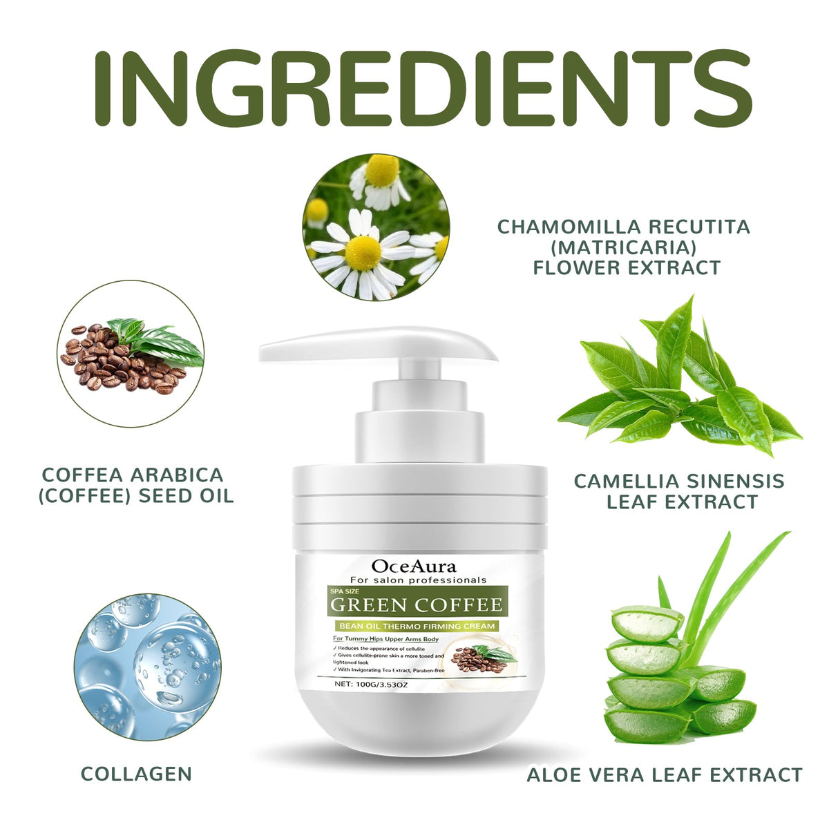 Green Coffee Bean Firming Cream for Cellulite & Tone