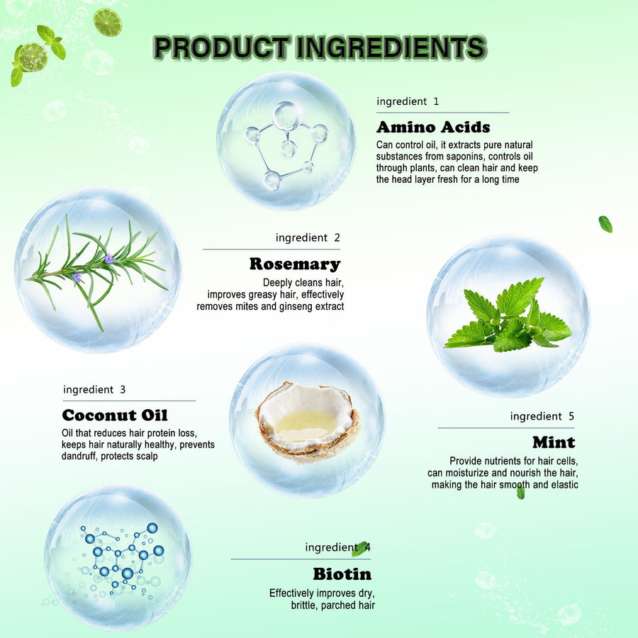 Rosemary Mint Biotin Shampoo for Dry, Weak-Looking Hair