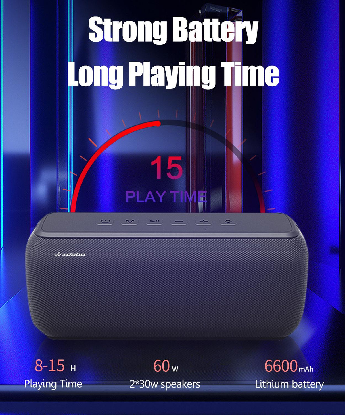 Portable Bluetooth Speaker — 60W Bass, 15h Play, IPX5