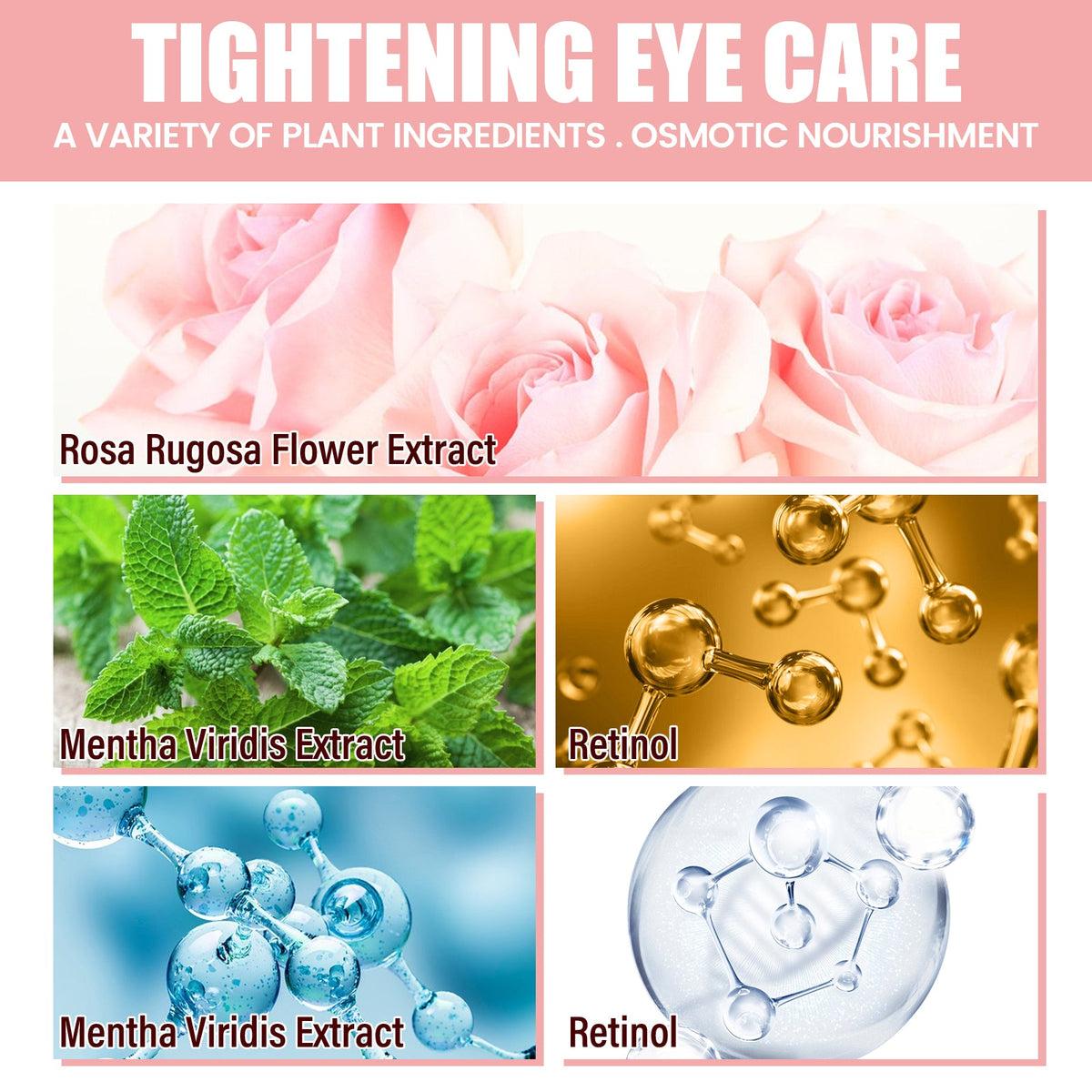 Rose Hydrogel Eye Mask 30 Pairs Dark Circle Patches