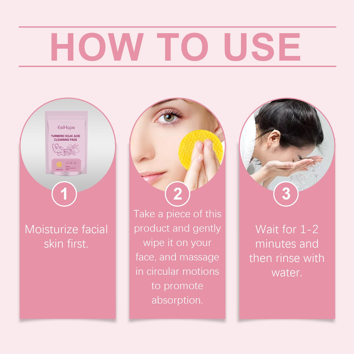 Turmeric Kojic Acid Cleansing Pads for Brighter Skin