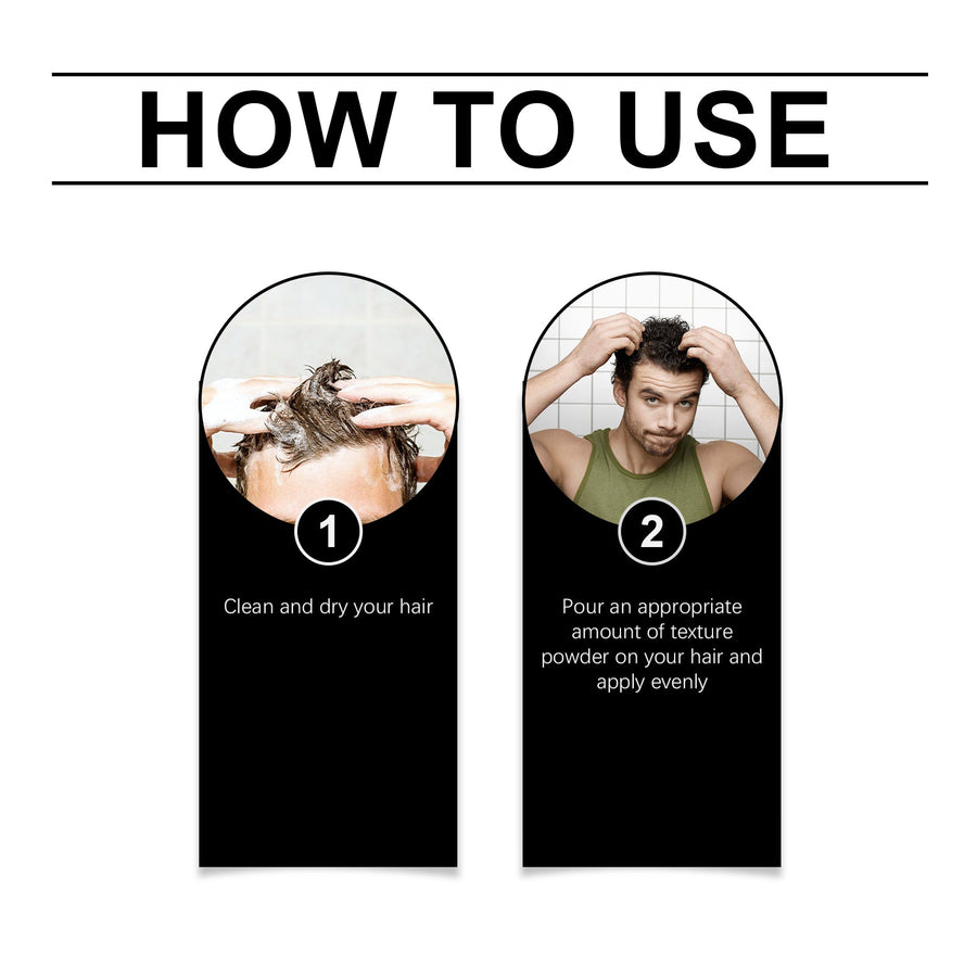 Men's Volumizing Hair Styling Powder, Matte Texture