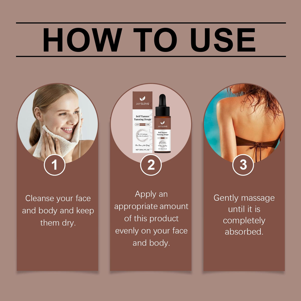 Self-Tanning Drops for a Sunless Bronze Glow