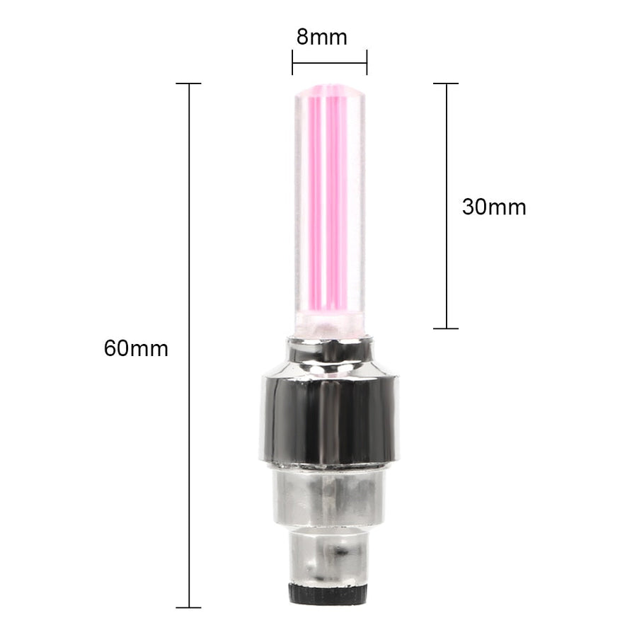 LED Tire Valve Cap Lights — Glowing Wheel Effect