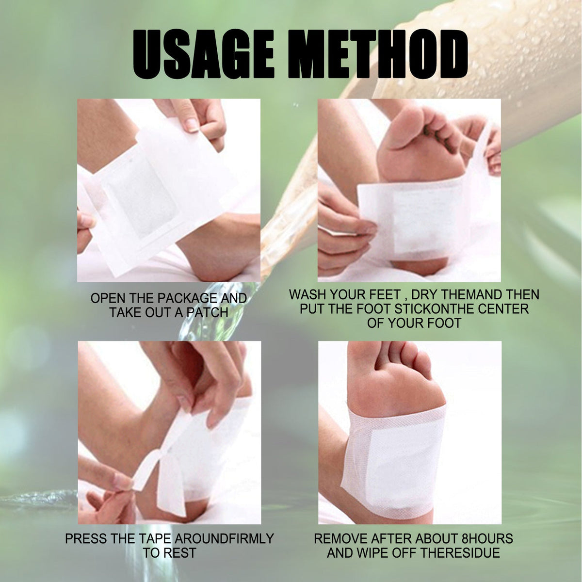Bamboo Vinegar Foot Patches for Overnight Comfort