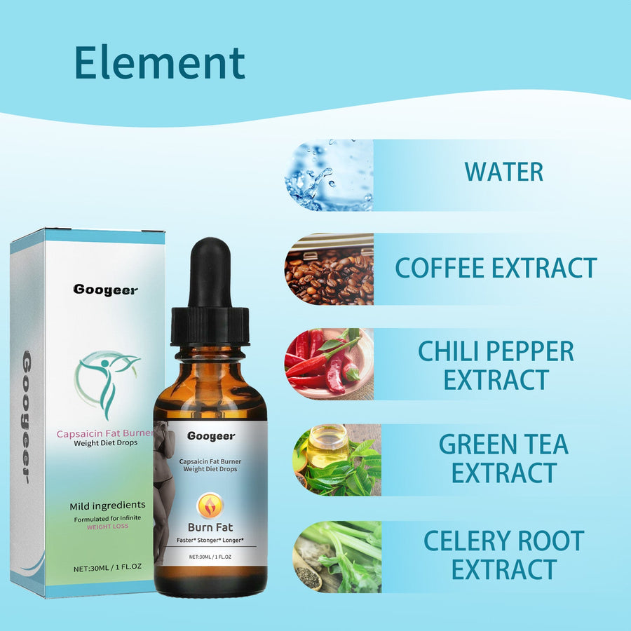 Capsaicin Fat Burner Drops – Firmer Waist & Legs in 2 Weeks