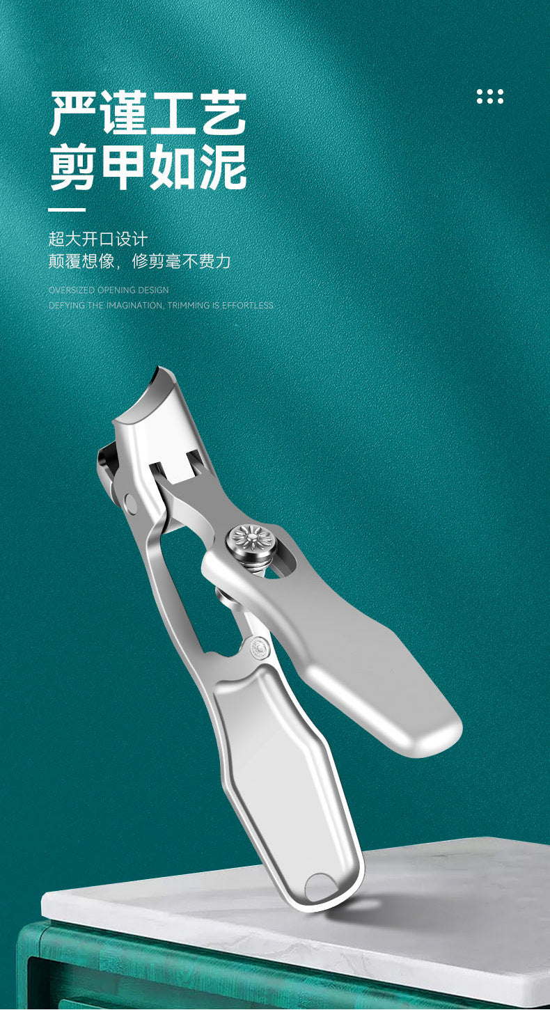 Slanted Nail Clippers for Thick Nails, Steel Splash-Proof
