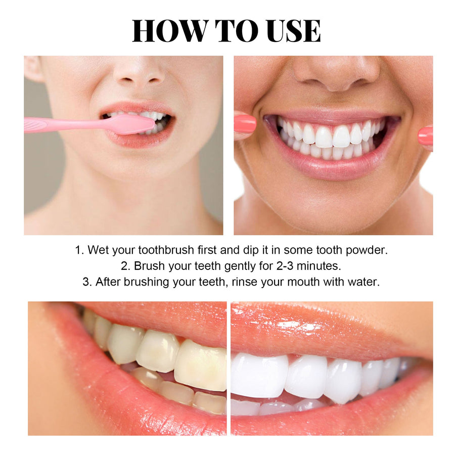 Tooth Whitening Powder — Brighten Teeth, Fresh Breath in Days