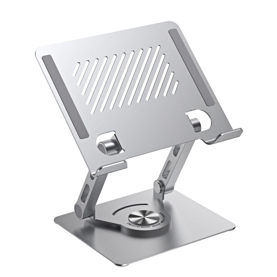 Dual-Arm Tablet Stand with 360° Rotation & Cooling —