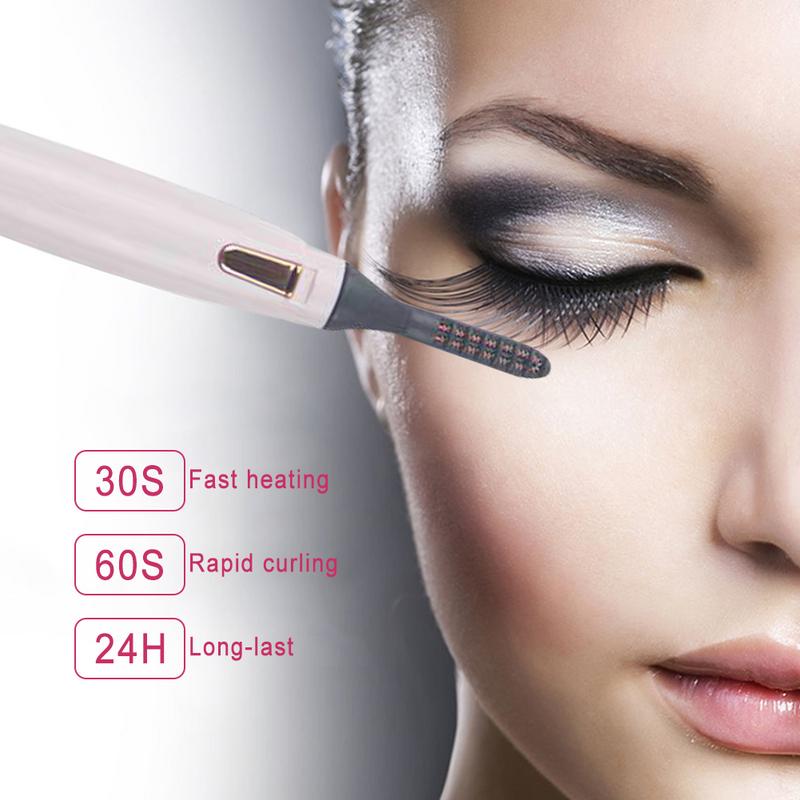 Heated Eyelash Curler & Facial Massage Roller 2-in-1