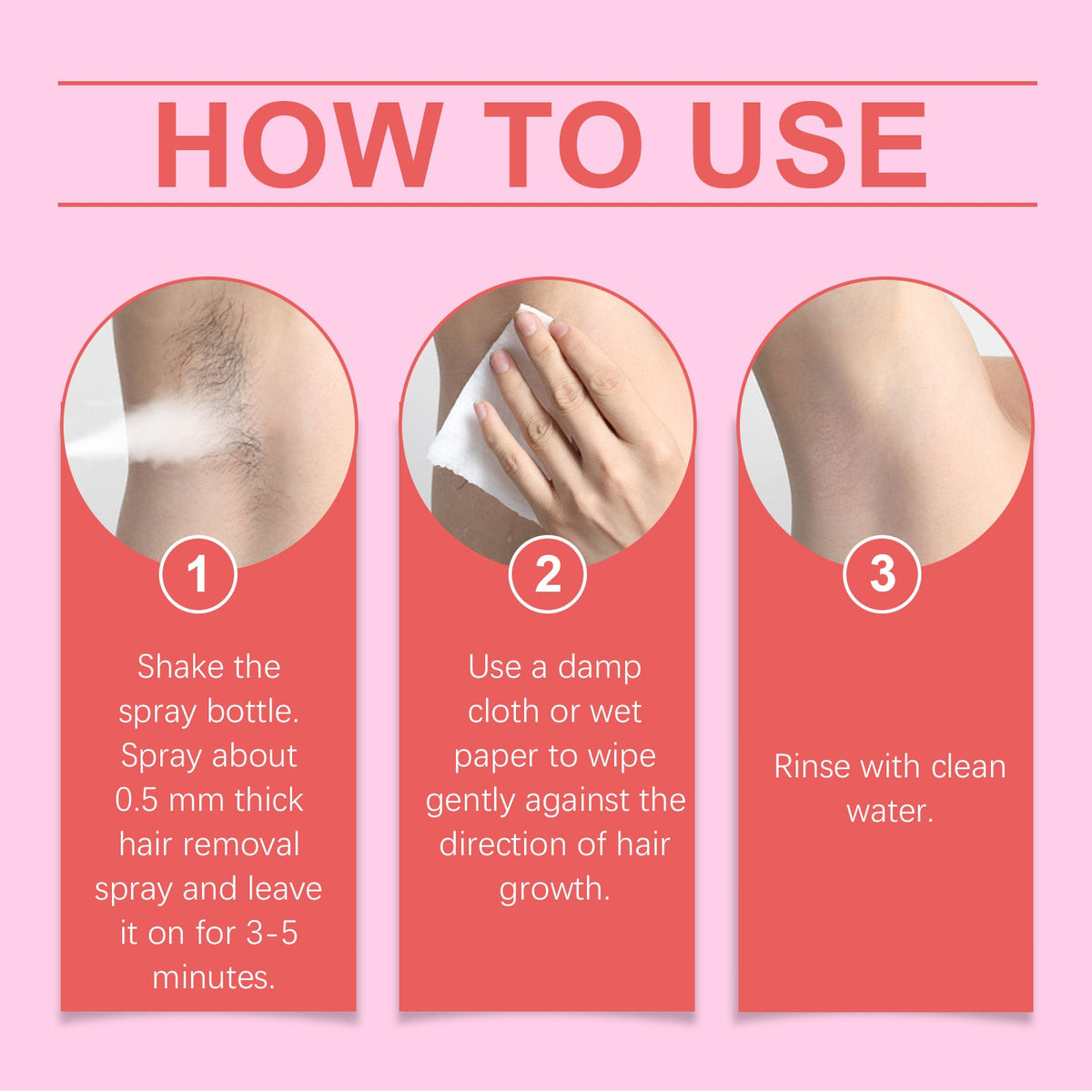 Gentle Hair Removal Mousse Spray for Smooth Sensitive Skin