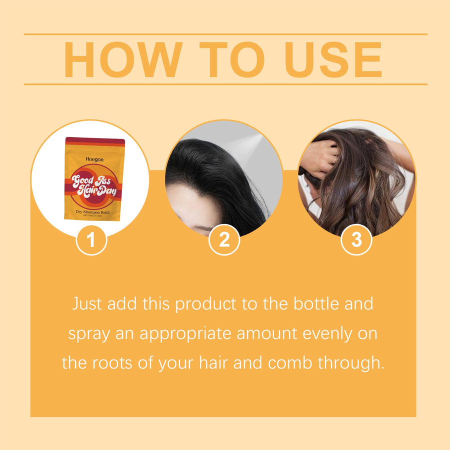 Dry Shampoo Powder Spray for Fresh, Voluminous Roots