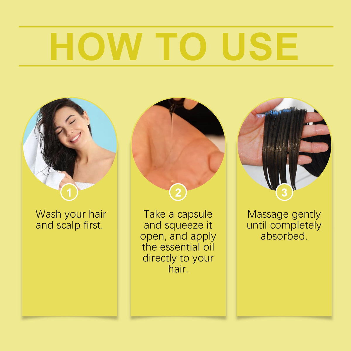 Hair Serum Capsules for Dry, Frizzy Hair, Smooth Shine