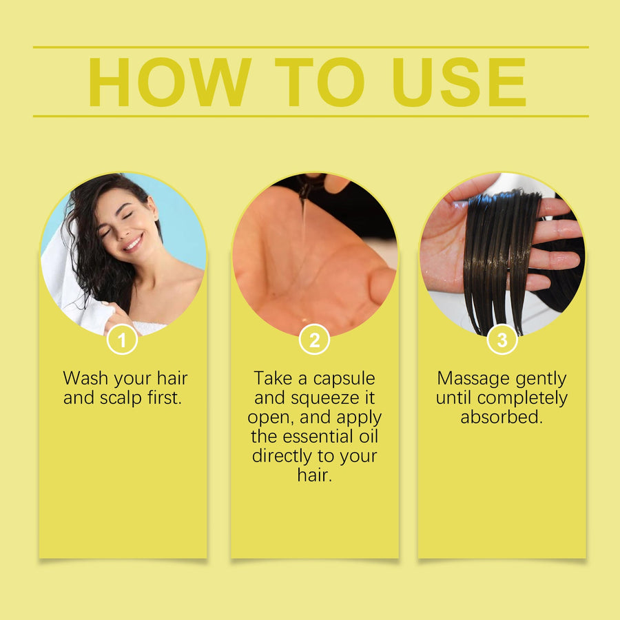 Hair Serum Capsules for Dry, Frizzy Hair, Smooth Shine