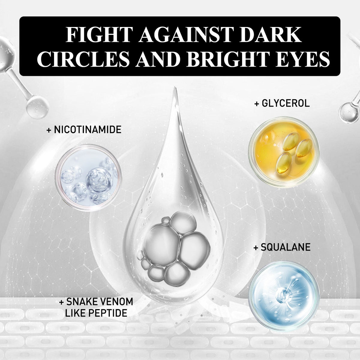 Snake Venom Peptide Eye Cream for Dark Circles & Lines