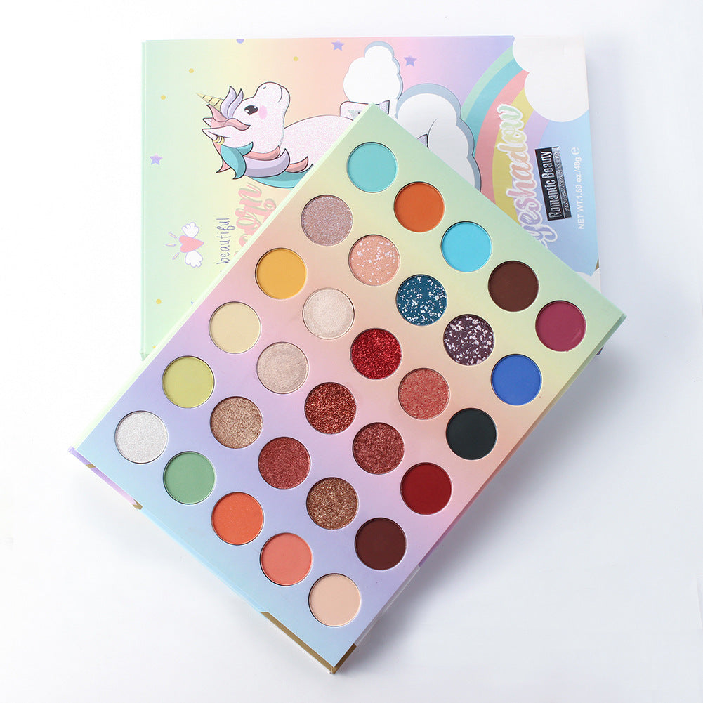 30-Color Eyeshadow Palette for Matte & Pearlescent Looks