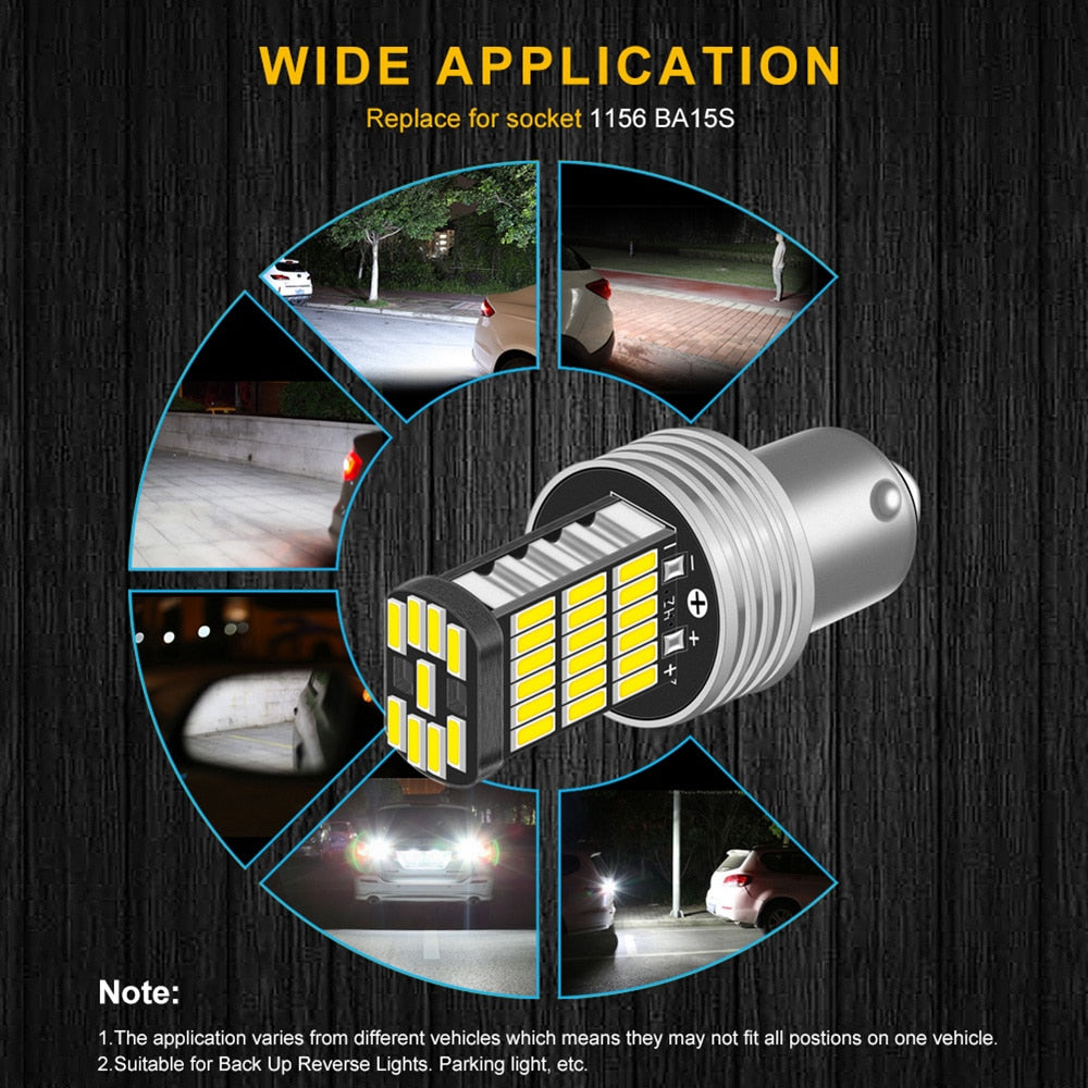 P21W 1156 BA15S LED Bulbs — 50,000‑Hr Error‑Free Brilliance
