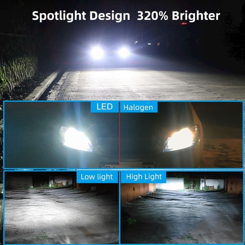 LED Headlight Bulbs — 320% Brighter Than Halogen,