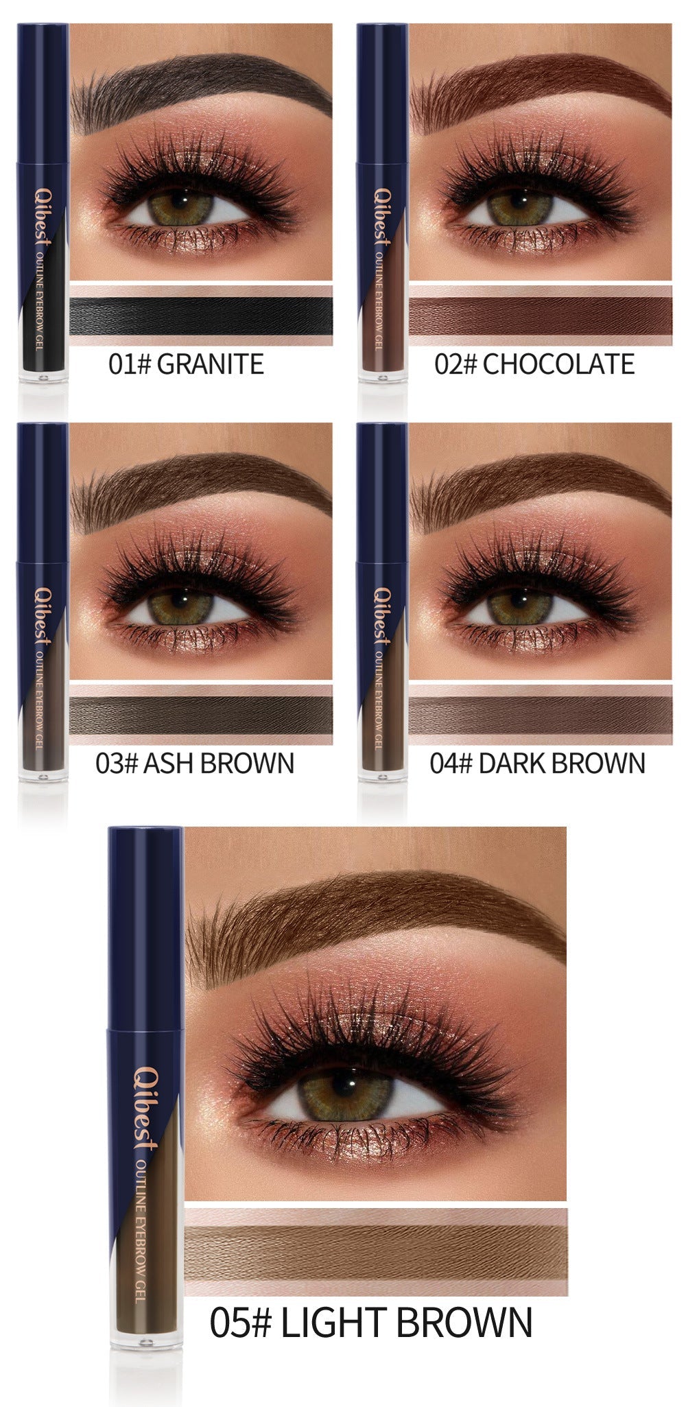 Eyebrow Gel for Fuller, Defined, Waterproof-Look Brows
